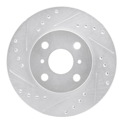 R1 92-95 Toyota Paseo Front Left Drilled & Slotted Silver Brake Rotor