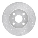 R1 92-95 Toyota Paseo Front Left Drilled & Slotted Silver Brake Rotor