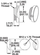 SPC Performance CUPPED 90A RUBBER FOOT