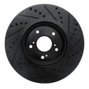 R1 13-26 Honda CR-V Front Drilled & Slotted Black Rotors