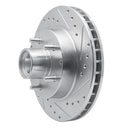 R1 93-95 Chevrolet G10 Front Right Drilled & Slotted Silver Brake Rotor