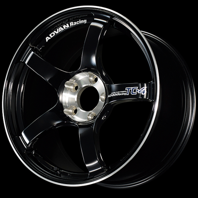 Advan TC4 SE 18x9.5 +45 5x120 Racing Gloss Black and Diamond Cut Wheel