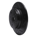 R1 96-98 Mercedes-Benz SL320 Rear Right Drilled & Slotted Black Brake Rotor