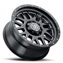 ICON Alpha 20x9 / 6x5.5 / 16mm / 5.625in BS Gloss Black Wheel w/ Milled Windows