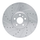 R1 16-25 BMW 740i Front & Rear Drilled & Slotted Silver Brake Rotor Set