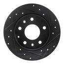 R1 19-25 Mazda 3 Sport Front & Rear Drilled & Slotted Black Brake Rotor Set
