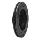 R1 77-80 Buick LeSabre Rear Right Drilled & Slotted Black Brake Rotor