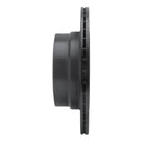 R1 06-10 BMW 528I xDrive Rear Left Drilled & Slotted Black Brake Rotor