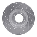 R1 75-80 Triumph TR7 Front Right Drilled & Slotted Silver Brake Rotor
