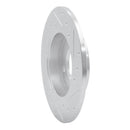 R1 84-95 Audi 4000 Quattro Rear Left Drilled & Slotted Silver Brake Rotor