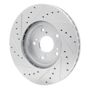 R1 06-14 Acura TSX Front & Rear Drilled & Slotted Silver Brake Rotor Set