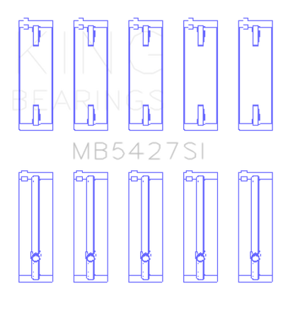 King Engine Bearings Honda L13A4/L15A (Size +0.50mm) Main Bearing Set