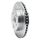 R1 16-22 Toyota Prius Front Right Drilled & Slotted Silver Brake Rotor