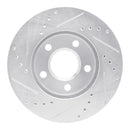 R1 90-97 Buick Riviera Front Right Drilled & Slotted Silver Brake Rotor
