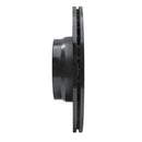 R1 12-18 BMW 428I Front Right Drilled & Slotted Black Brake Rotor