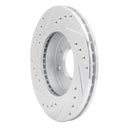 R1 89-13 Infiniti G20 Front Right Drilled & Slotted Silver Brake Rotor