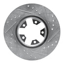 R1 84-88 Nissan 300ZX Front & Rear Drilled & Slotted Silver Brake Rotor Set