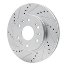 R1 05-19 Chevrolet Silverado 1500 Front Left Drilled & Slotted Silver Brake Rotor