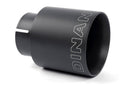 Dinan Double-Walled 4in Clamp-On Exhaust Tip - Black - 4in Outlet / 3in Inlet
