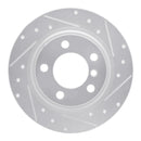 R1 13-16 Mini Cooper Countryman Rear Drilled & Slotted Silver Brake Rotor Set