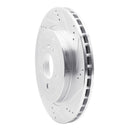 R1 05-11 Cadillac STS Rear Right Drilled & Slotted Silver Brake Rotor