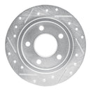 R1 88-94 Buick Regal Rear Right Drilled & Slotted Silver Brake Rotor