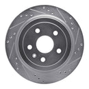 R1 08-19 Cadillac CTS Rear Right Drilled & Slotted Silver Brake Rotor
