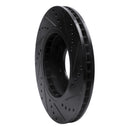 R1 03-06 Kia Sorento Front Left Drilled & Slotted Black Brake Rotor
