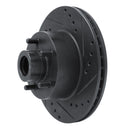 R1 70-72 Dodge Charger Front Right Drilled & Slotted Black Brake Rotor
