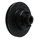 R1 74-84 Chrysler Imperial Front Left Drilled & Slotted Black Brake Rotor