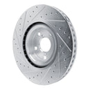 R1 11-25 Lexus GS450H Right Front Drilled & Slotted Silver Brake Rotor
