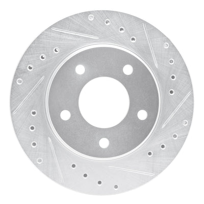 R1 88-96 Buick Regal Front Right Drilled & Slotted Silver Brake Rotor