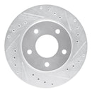 R1 88-96 Buick Regal Front Right Drilled & Slotted Silver Brake Rotor