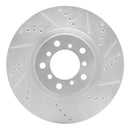 R1 01-06 BMW M3 Front Drilled & Slotted Silver Brake Rotor Set