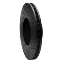 R1 12-21 BMW 330i Front Drilled & Slotted Black Brake Rotor Set