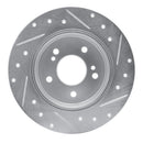 R1 87-15 Chrysler Crossfire Rear Drilled & Slotted Silver Brake Rotor Set
