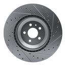 R1 17-25 Tesla Model 3 Front Left Drilled & Slotted Silver Brake Rotor