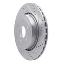 R1 18-25 Kia Stinger Rear Drill & Slot Silver Rotors