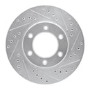R1 93-98 Toyota T100 Front Right Drilled & Slotted Silver Brake Rotor