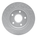 R1 08-16 Chrysler Town & Country Rear Right Drilled & Slotted Geo-Carbon Rotor