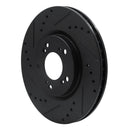 R1 00-09 Honda S2000 Front Drilled & Slotted Black Brake Rotor Set