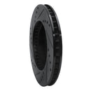 R1 94-00 Toyota Celica Front Right Drilled & Slotted Black Brake Rotor