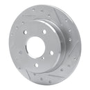 R1 89-91 Mazda RX-7 Rear Right Drilled & Slotted Silver Brake Rotor