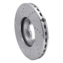 R1 15-25 Ford Transit-350 HD/DRW Front Right Drilled & Slotted Silver Brake Rotor