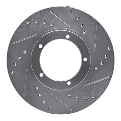 R1 67-88 Porsche 911 Front Right Drilled & Slotted Silver Brake Rotor