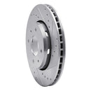 R1 00-04 Volvo V40 Front Right Drilled & Slotted Silver Brake Rotor