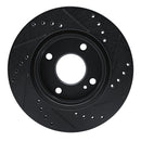 R1 11-19 Ford Figo (Mexico) Front Left Drilled & Slotted Black Brake Rotor