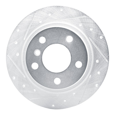 R1 12-18 BMW 118i (Mexico) Rear Left Drilled & Slotted Silver Brake Rotor
