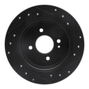 R1 12-25 Dodge Attitude (Mexico) Front and Rear Drilled & Slotted Black Rotor Kit