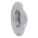 R1 1966-1992 Bertone X-1/9 Front/Rear Right Drilled & Slotted Silver Brake Rotor